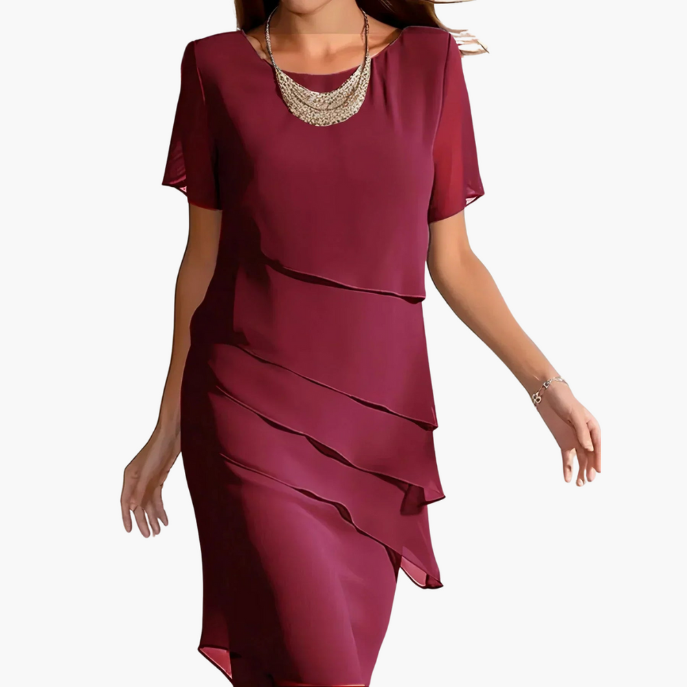 Marlene | Midi-Kleid mit Kurzarm