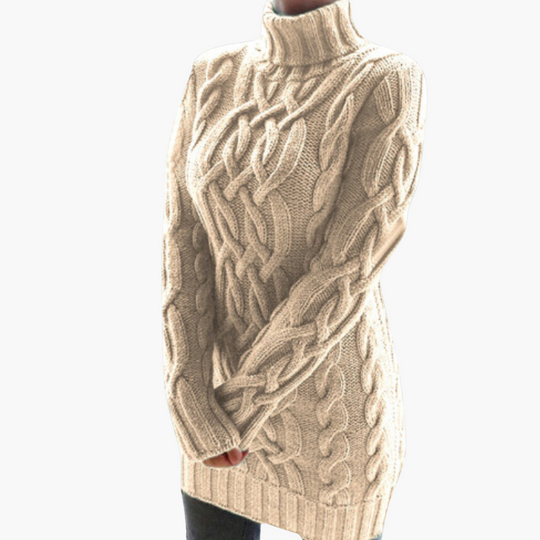 Lena | Stilvoller warmer langer Rollkragenpullover
