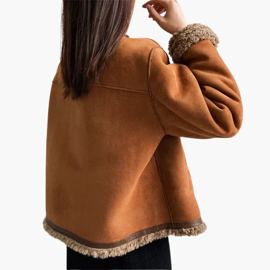 Hannah | Schafsleder Knopfjacke