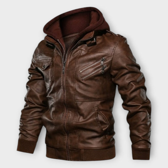 Leon - Warme Leder-Winterjacke