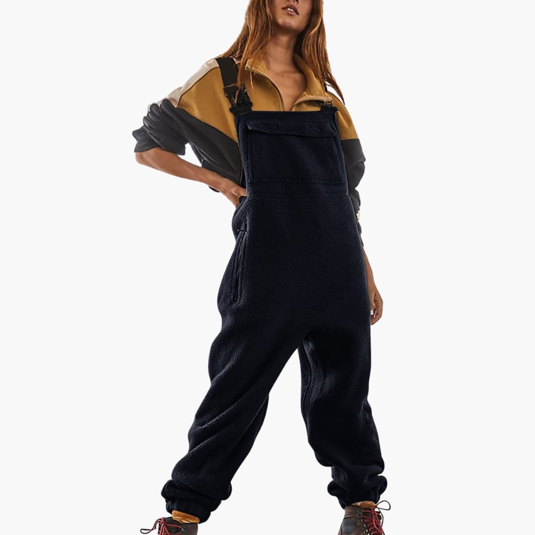 Alina | Verstellbarer Fleece-Overall aus Cordstoff