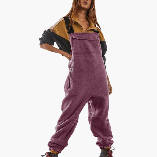 Alina | Verstellbarer Fleece-Overall aus Cordstoff