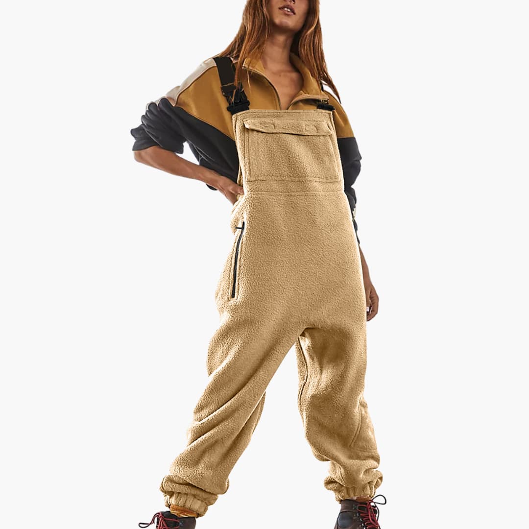 Alina | Verstellbarer Fleece-Overall aus Cordstoff