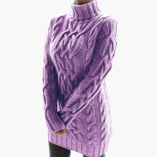 Lena | Stilvoller warmer langer Rollkragenpullover