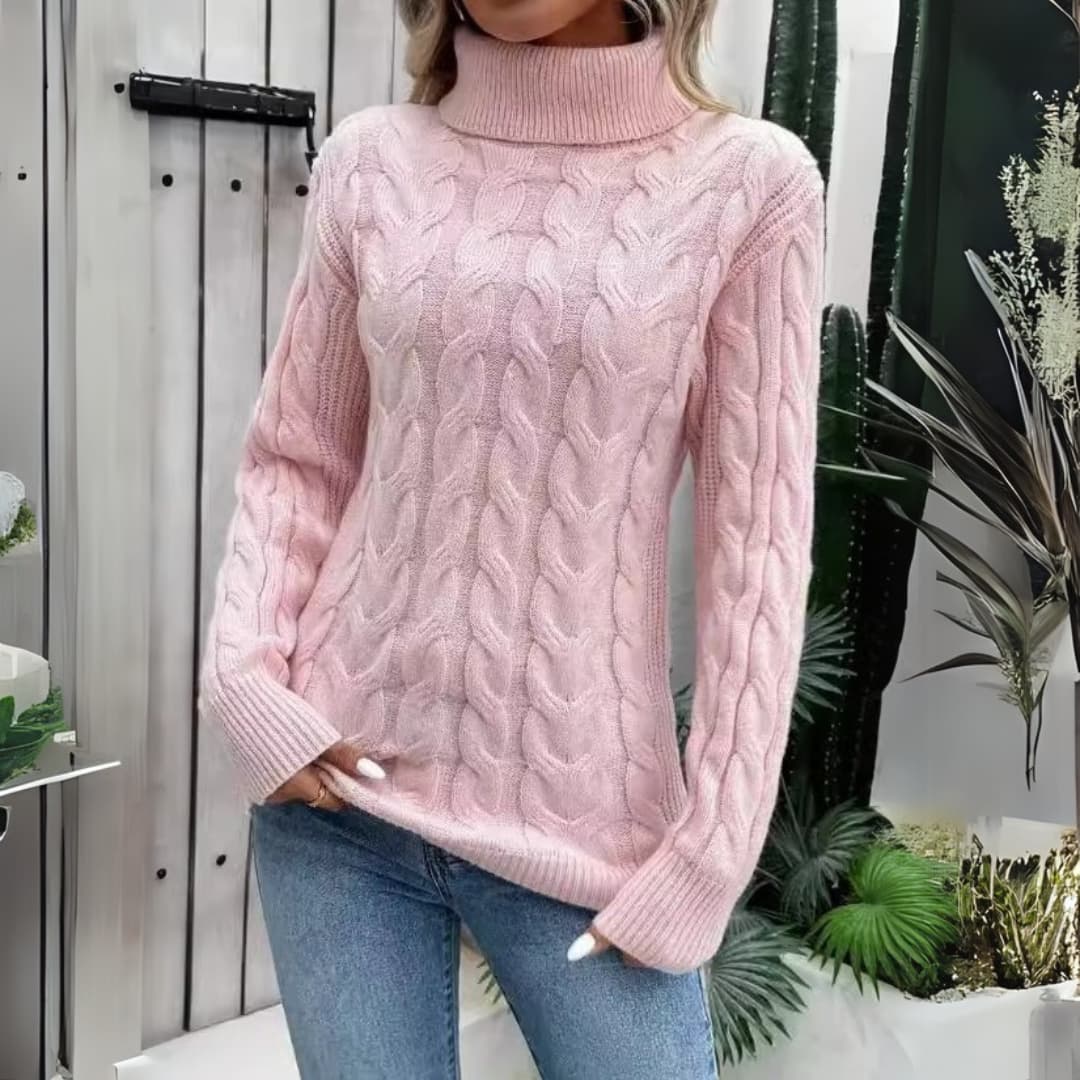 Valerie | Warmer Damen-Rollkragenpullover aus Strick