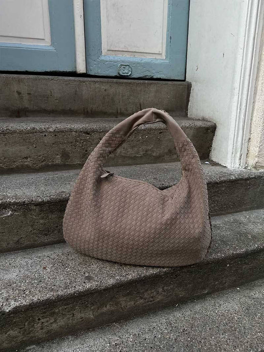 Gewebte suede Tasche XL