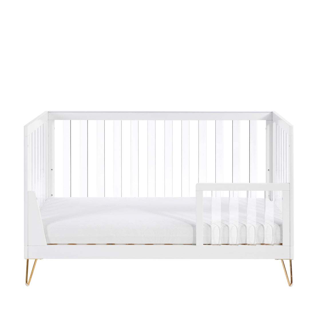 Babymore Kimi XL Cot Bed – Acrylic Sides, Converts to Toddler Bed