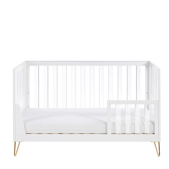 Babymore Kimi XL Cot Bed – Acrylic Sides, Converts to Toddler Bed