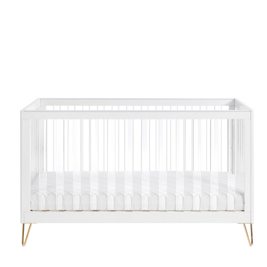 Babymore Kimi XL Cot Bed – Acrylic Sides, Converts to Toddler Bed