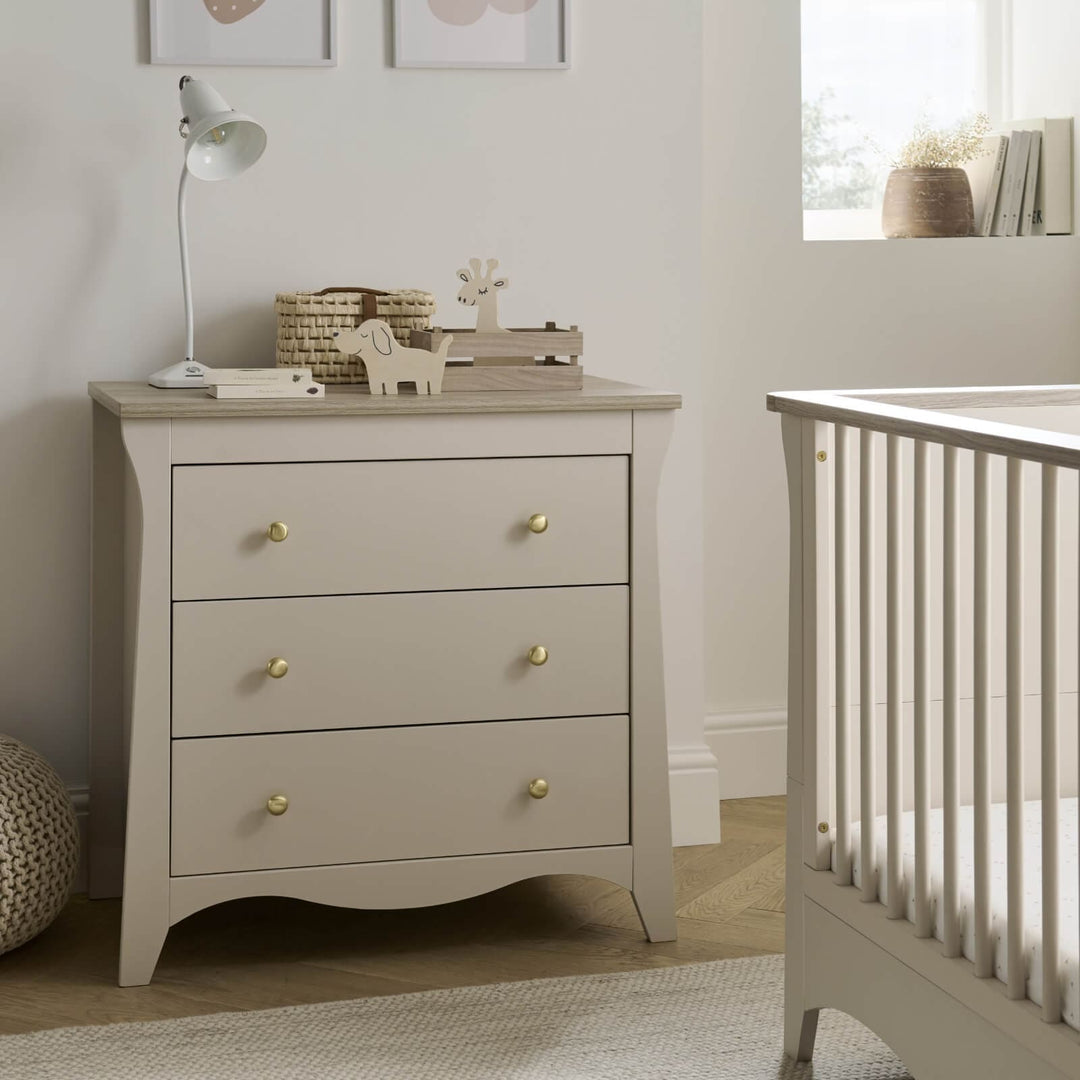 CuddleCo Clara 3-Piece Nursery Furniture Set – Cashmere Finish