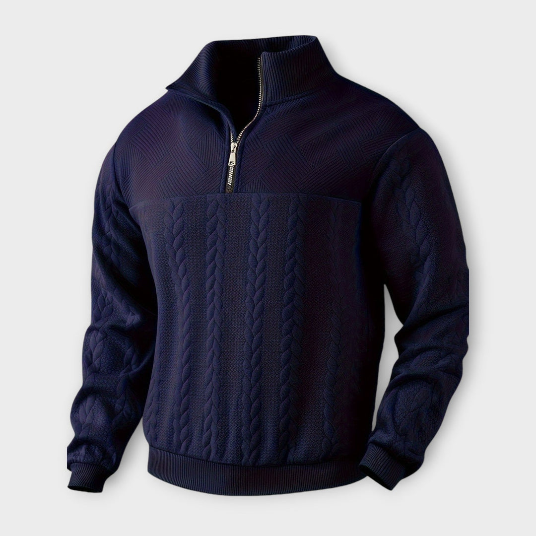 Rafael - eleganter Vintage Half-Zip Pullover