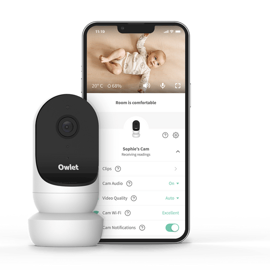 Owlet Cam 2 Baby Monitor – 1080p HD, Night Vision, White