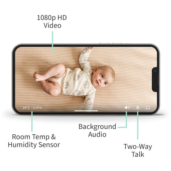 Owlet Cam 2 Baby Monitor – 1080p HD, Night Vision, White