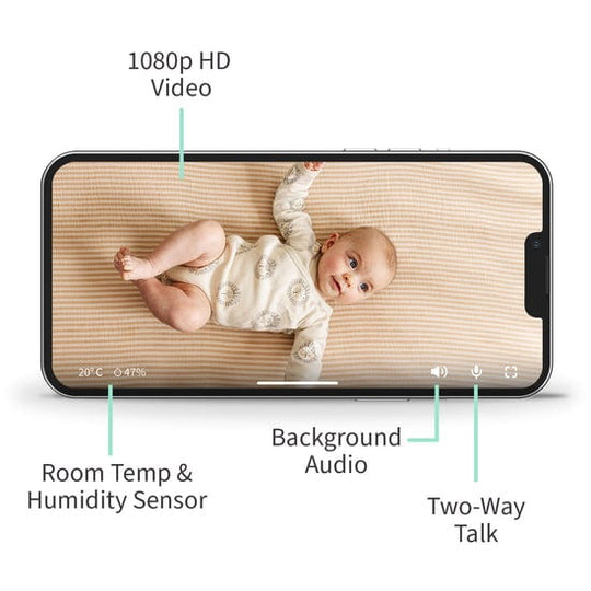 Owlet Cam 2 Baby Monitor – 1080p HD, Night Vision, White