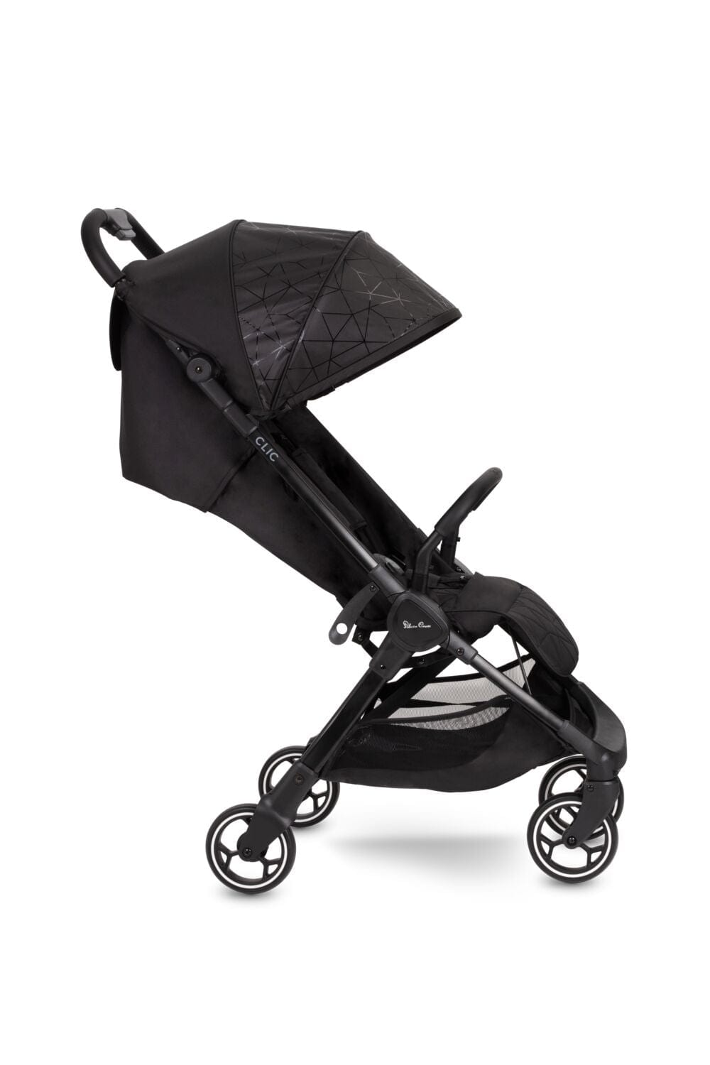 Silver Cross Clic Stroller – Black, Lightweight with Raincover