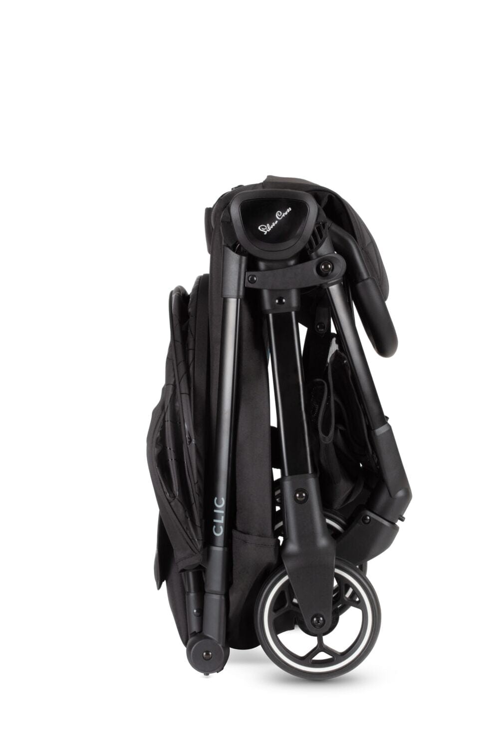 Silver Cross Clic Stroller – Black, Lightweight with Raincover