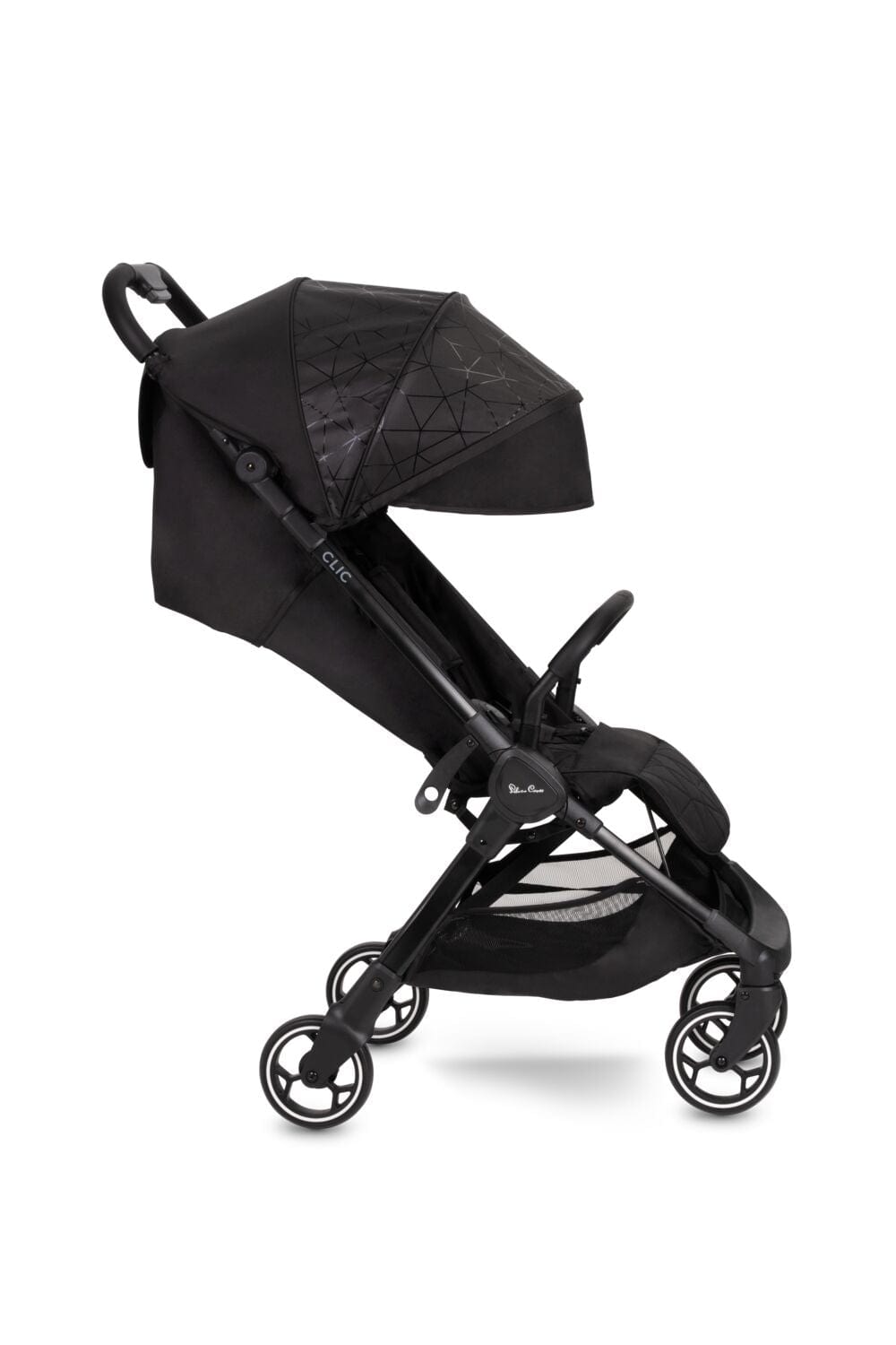 Silver Cross Clic Stroller – Black, Lightweight with Raincover
