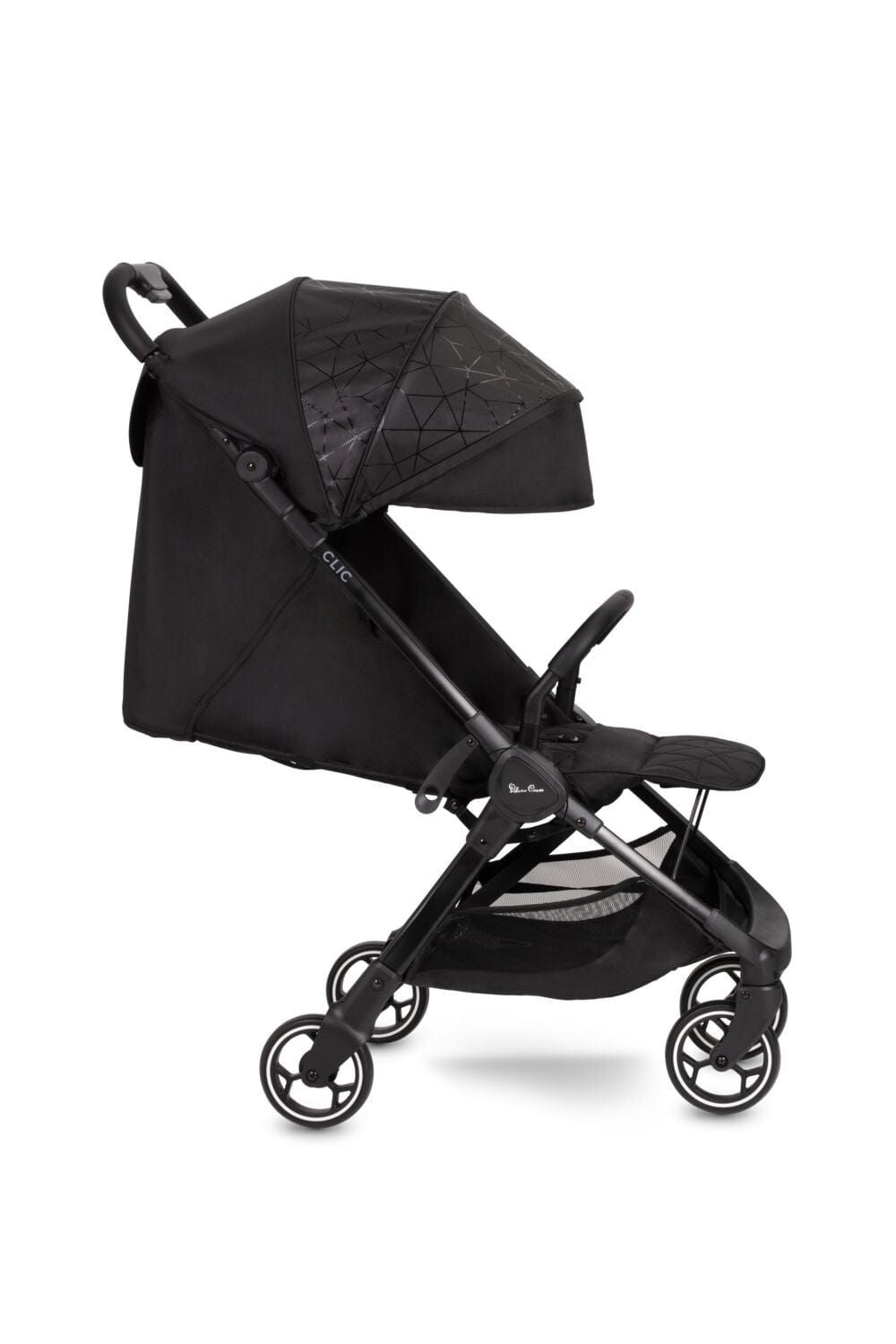 Silver Cross Clic Stroller – Black, Lightweight with Raincover