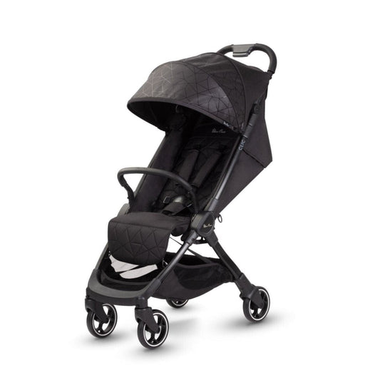 Silver Cross Clic Stroller – Black, Lightweight with Raincover